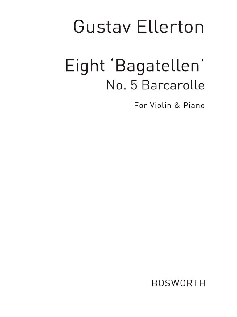 Barcarolle For Violin And Piano Op.18 No.5